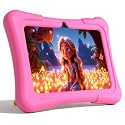 PRITOM Tablets Kid 7 inch, 32GB, Toddler Tablet with WiFi, Camera, Games, Kids Software Pre-Installed, Parental Control, Tablet for Kids, with Durable Silicone Case, Pink