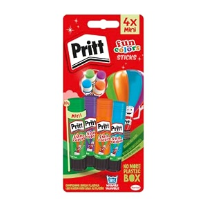 pritt rainbow coloured glue sticks safeampchild-friendly glue for arts amp crafts activities strong-hold adhesive for school supplies 96 natural ingredients craft glue for papercardboardetc 4x10g