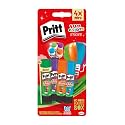Pritt Rainbow Coloured Glue Sticks, Safe&amp;Child-Friendly Glue for Arts &amp; Crafts Activities, Strong-Hold adhesive for School Supplies, 96% natural ingredients, Craft glue for paper,cardboard,etc, 4x10g