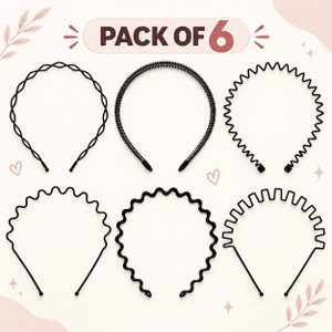 prityka flexible black headbands hair claw black