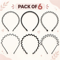 Prityka Flexible Black Headbands Hair Claw (Black)