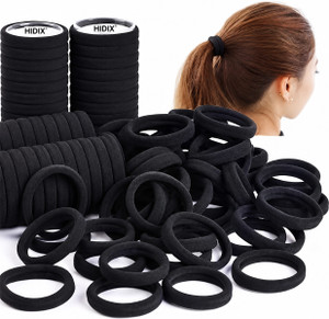 prityka hidix black colour hair rubber bands for women girls 50 pieces hair claw black