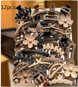 prityka matte hair claw clip clutcher accessories for women  girls hair claw 12p hair claw multicolor