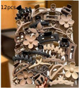 Prityka Matte Hair Claw Clip Clutcher Accessories For Women & Girls Hair Claw 12p Hair Claw (Multicolor)