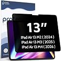 Privacy Screen Protector Compatible With iPad Air 13 Inch 2024-2026 (M2/M3/M4, 6th/7th/8th Gen), Anti Glare Blue Light Spy Filter Private, High Sensitive Bubble-Free Easy Install Black Security Screen Shield