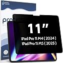 Privacy Screen Protector Compatible with iPad Pro 11 Inch M4/M5 (2024/2025 5/6th Gen), Anti Glare Blue Light Spy Filter Private, High Sensitive Bubble-Free Easy Install Black Security Screen Shield