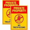 Private Property No Trespassing Sign Sticker Board