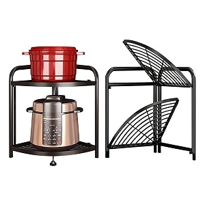 privesh metal 2 tier multipurpose kitchen cornershelfstorage rackorganizer for kitchen black corner 2 layer
