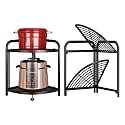Privesh Metal 2 Tier Multipurpose Kitchen Corner/Shelf/Storage Rack/Organizer for Kitchen (Black) (Corner, 2 Layer)