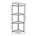 Privesh Metal 4 Tier Multipurpose Kitchen Corner/Shelf/Storage Rack/Organizer for Kitchen (Black) (Corner, 4 Layer)