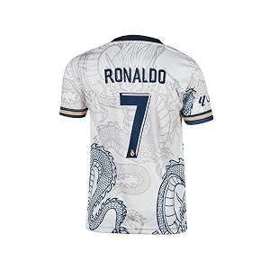ronaldo 7 jersey football real white jersey t-shirt kids boys amp men