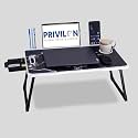 Laptop Stand for Desk, Computer Table, Phone and Tablet Stand for Desk, Portable Laptop Cup Holder Compatible with Foldable Leg, Laptop,Table (Black Flower US Biding)