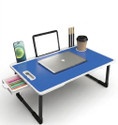 PRIVILON US COTTED BLUE Wood Portable Laptop Table
