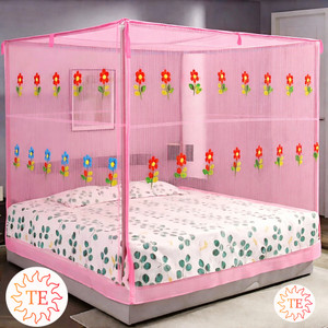 Privine double bed PINK 67ft bed box
