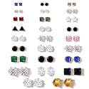 Studio Combo of 26 Multicolor AD Stud Earrings For Women | Earrings Combo Set Latest Stylish Crystal Stones Earrings for Women and Girls