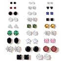 Studio Combo of 26 Multicolor AD Stud Earrings For Women | Earrings Combo Set Latest Stylish Crystal Stones Earrings for Women and Girls