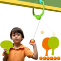 Priyadarshi Hanging Table Tennis Self Training Indoor Gaming 2 Racket & 3 Practice Ball Green Table Tennis Racquet