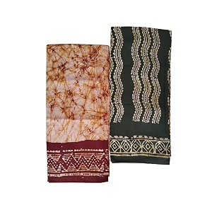 priyanshi men39s pure cotton wax batik handloom lungis for men pack of 2 2 25 mtr l50
