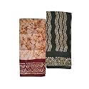 PRIYANSHI MEN'S Pure Cotton wax Batik Handloom Lungis for Men Pack of 2 (2 25 mtr L50)