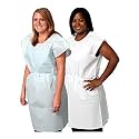Pro Advantage NDC P750033 Exam Gown with Traditional Front/Back Opening, Tissue/Poly/Tissue, Blue, 30" x 42" Size (Pack of 50)
