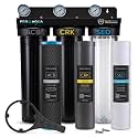 PRO+AQUA Elite Series GEN2 PRO-100-E 3-Stage Whole House Water Filtration System for City & Well Water with Pressure Gauges | Reduces Contaminants, Sediment, Chemicals, Heavy Metals, with 1” Ports
