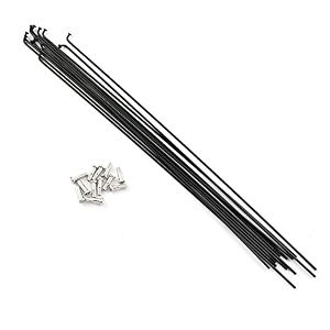 12pcs stainless steel spokes 290mm mountain bikeroad bike 14g spokes black with 12mm nipples