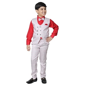 pro-ethic style developer boy39s 3 piece suit set cotton checked pattern