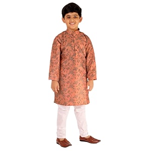 pro-ethic style developer boys silk floral kurta pajama set  embellished design  ethnic wear