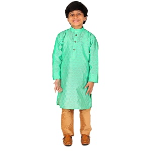 pro-ethic style developer handloom jacquard silk kurta set for boys  traditional ethnic wear  indian dress for kids  pack of 1 s-117