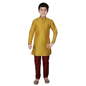 pro-ethic style developer handloom jacquard silk kurta set for boys  traditional ethnic wear  indian dress for kids  pack of 1 s-117