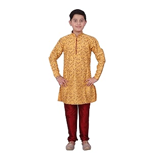 pro-ethic style developer handloom jacquard silk kurta set for boys  traditional ethnic wear  indian dress for kids  pack of 1 s-117