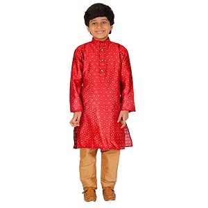 pro-ethic style developer handloom jacquard silk kurta set for boys  traditional ethnic wear  indian dress for kids  pack of 1 s-117