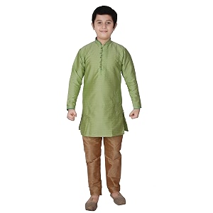 pro-ethic style developer handloom jacquard silk kurta set for boys  traditional ethnic wear  indian dress for kids  pack of 1 s-117