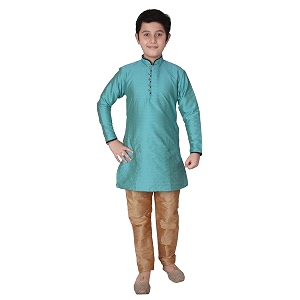 pro-ethic style developer handloom jacquard silk kurta set for boys  traditional ethnic wear  indian dress for kids  pack of 1 s-117