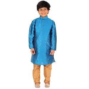 pro-ethic style developer handloom jacquard silk kurta set for boys  traditional ethnic wear  indian dress for kids  pack of 1 s-117