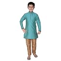 Pro-Ethic Style Developer Handloom Jacquard Silk Kurta Set for Boys | Traditional Ethnic Wear | Indian Dress for Kids | Pack of 1 (S-117)