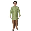 Pro-Ethic Style Developer Handloom Jacquard Silk Kurta Set for Boys | Traditional Ethnic Wear | Indian Dress for Kids | Pack of 1 (S-117)