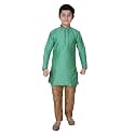 Pro-Ethic Style Developer Handloom Jacquard Silk Kurta Set for Boys | Traditional Ethnic Wear | Indian Dress for Kids | Pack of 1 (S-117)