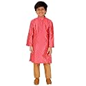 Pro-Ethic Style Developer Handloom Jacquard Silk Kurta Set for Boys | Traditional Ethnic Wear | Indian Dress for Kids | Pack of 1 (S-117)