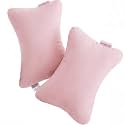 Pro Goleem 2-Pack Small Pillow, 7"x11" Soft Mini Pillow for Travel, Camping, Sleeping, Nap &amp; Neck, Lumbar, Knee Support, for Office,Bed, Car, Air, Tiny Cushion for Kids, Pets, Adults (Pink)