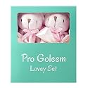 Pro Goleem Bunny Security Blanket Twin Baby Gifts Baby Snuggle Toy Lovey for Infant Girls Soft Lovie Pink, 2 Pack
