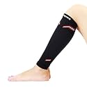 Calf Compression Cuffs (Pair) for Men and Women - Leg and Calf Support, for Pimples, Varicose Veins, Pain Relief, Great for Running, Nurses, Travel (20-30 Mmhg), (S, BLACK)