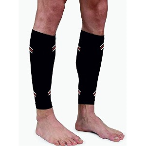 calf compression leg runner compression socks anterior tibial stress syndrome varicose vein and calf pain relief ideal protection for running cycling maternity l black