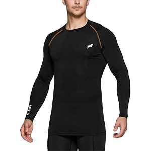 Mens Long Sleeve Breathable Seamless Sports T-Shirt