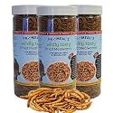 Pro-Meal Dried Mealworms - High Protien Treat Food for Aquarium Fishes Like Arowana, Flowerhorn and Birds, Reptiles, Monkeys and Other Pets (150 gm) All Life Stages