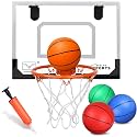 Pro Mini Indoor Basketball Hoops Set for Door, Boost Wall Mount Basketball Hoop for Wall Outdoor Office, Upgrade Large 9 Inch Dunk Rim 6 Inch Balls Sport Game Ideal Gift Prize for Kids Adults