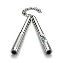 Pro Steel Nunchaku Metal with Chain – Martial Arts Training Weapon for Karate, Kung Fu & Self Defense | Anti-Slip Grip Heavy Duty Practice Nunchaku for Beginners & Professionals