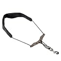 Protec LC305M 24-Inch Leather - Less-Stress Saxophone Neck Strap with Metal Snap, Black