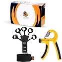 PRO365 Hand Gripper + Finger Gripper | Grip Strength Trainer for Wrist, Fingers &amp; Forearm | ABS Material | Hand Workout Combo | 1 Year Brand Warranty