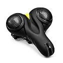 PRO365 Extra Wide Memory Foam Bicycle Seat for Men &amp; Women | Comfortable Waterproof Bike Saddle with Shock Absorption | Soft Ergonomic Cycle Seat for MTB, Road, Hybrid &amp; Exercise Bikes